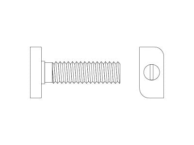 TB1-S 28/15 Hammer Head T-Bolt (316 Stainless Steel)